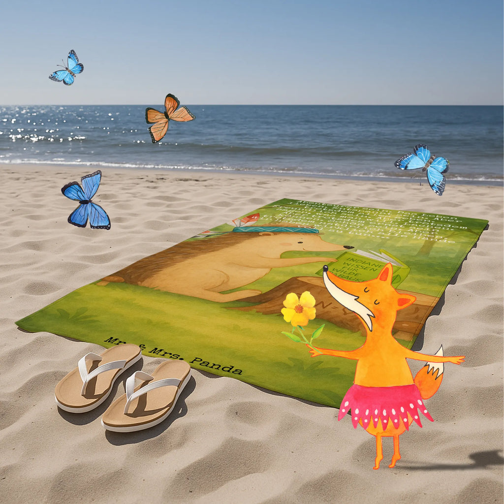 70 x 140 ręcznik jeż Ozdoba z piór Design Duschtuch, Badetuch, Strandtuch, Saunatuch, Kinder Handtuch, Waldtiere, Tiere, Igel, Indianer, Abenteuer, Lagerfeuer, Camping