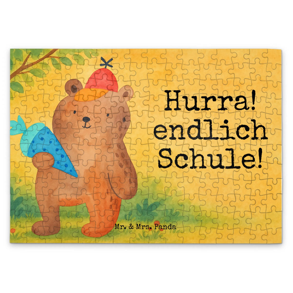 Puzzle Bär Schultüte Design 300 Teile Puzzle, 1500 Teile Puzzle, 1000 Teile Puzzle, Puzzle, 2000 Teile Puzzle, Puzzlespiel, 500 Teile Puzzle, Legespiel, Geduldspiel, Bär, Teddy, Teddybär, Schulbeginn, Erster Schultag Geschenk, Schule Geschenk, Schulanfang, Einschulung Geschenk, Bär Motiv, Grundschule, Schultüte