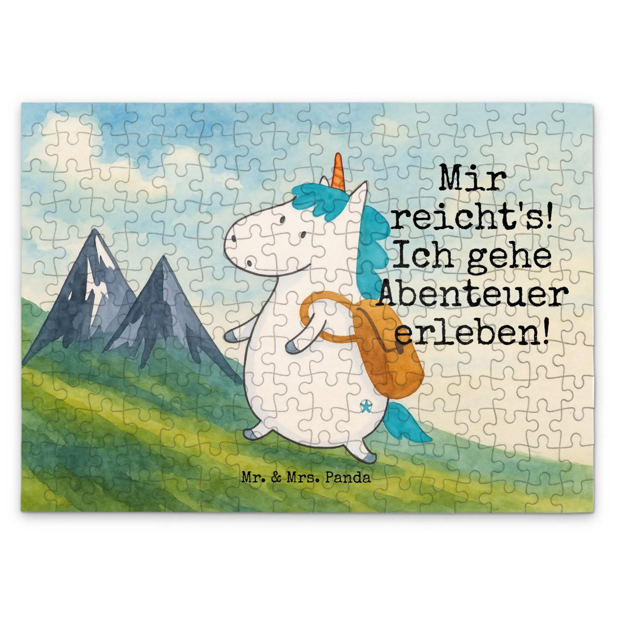 Puzzle jednorożec alpinista Design jednorożce, dekoracje jednorożca, Jednorożec