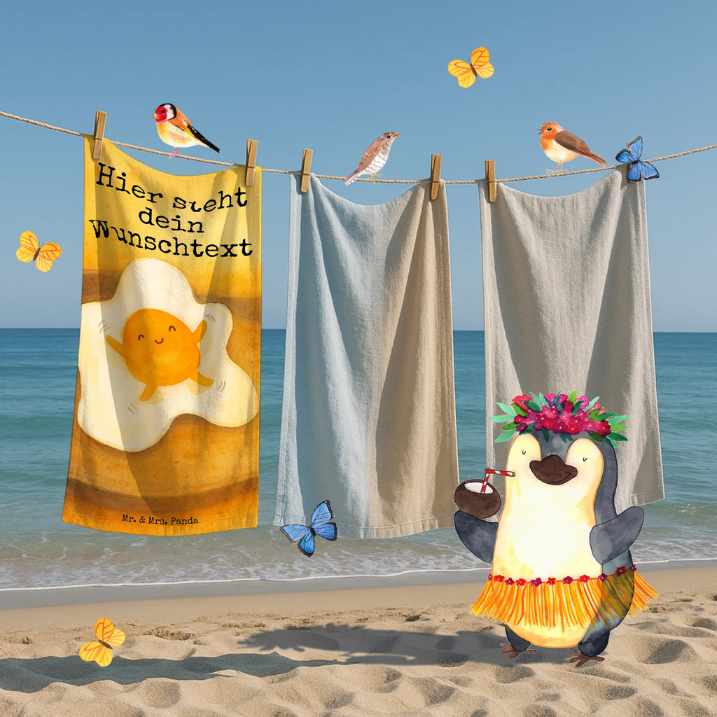 Personalized Bath Towel Fried egg egg Design Duschtuch mit Namen, Saunatuch mit Namen, Strandtuch mit Namen, Personalisiertes Badetuch, Kinder Handtuch mit Namen, Badetuch mit Namen, Personalisiertes Handtuch, Tiermotive, Gute Laune, lustige Sprüche, Tiere, Ei, Tag, Schön, Glücklich, Spiegelei, Liebe