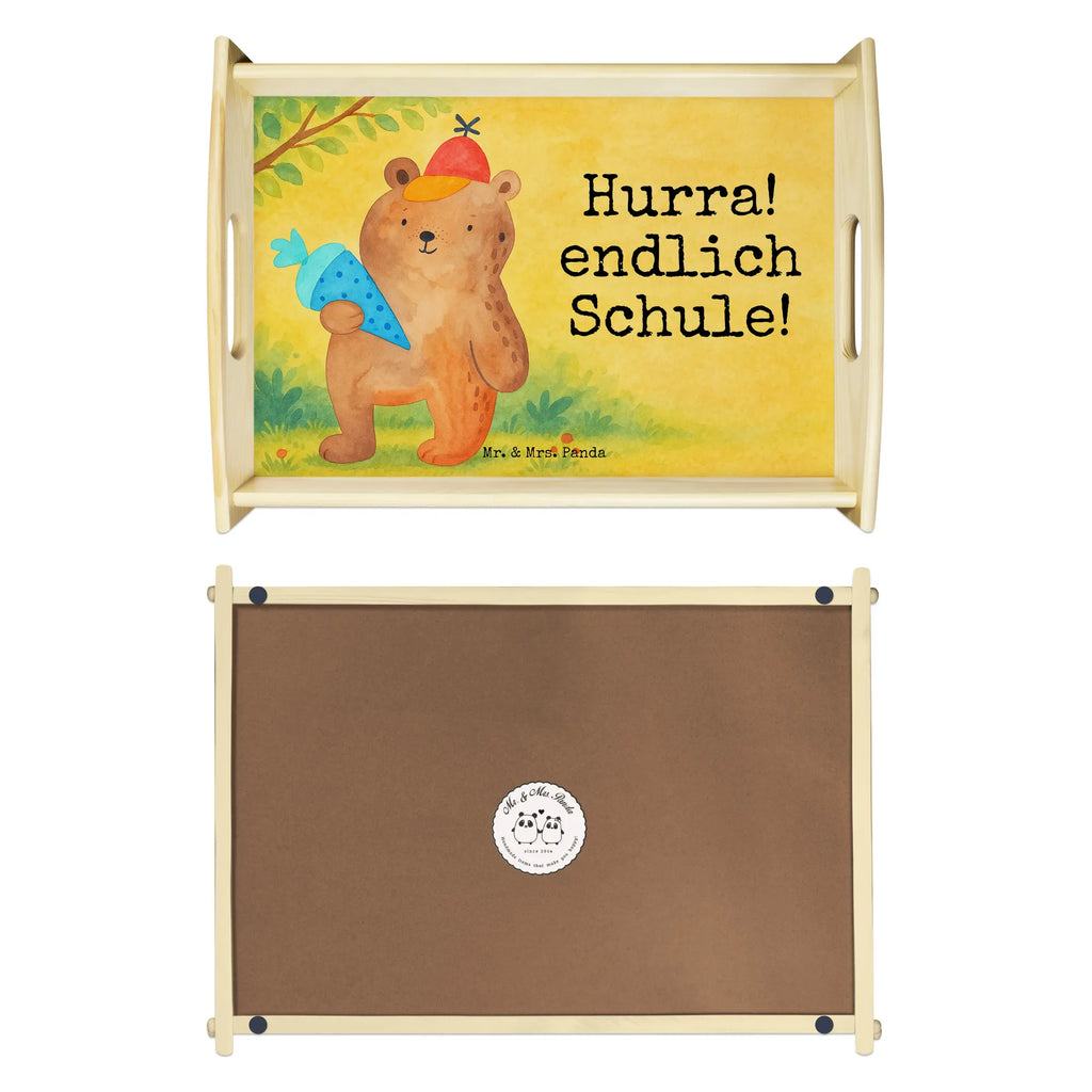 Serviertablett Bär Schultüte Design Küchentablett, Frühstückstablett, Holztablett, Dekotablett, Tablett, Serviertablett, Bär, Teddy, Teddybär, Einschulung Geschenk, Grundschule, Schulanfang, Bär Motiv, Schule Geschenk, Schulbeginn, Erster Schultag Geschenk, Schultüte