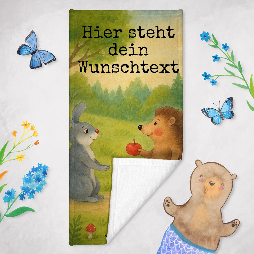Personalized Bath Towel Hare Hedgehog Design Personalisiertes Badetuch, Kinder Handtuch mit Namen, Saunatuch mit Namen, Personalisiertes Handtuch, Duschtuch mit Namen, Badetuch mit Namen, Strandtuch mit Namen, Tiermotive, Gute Laune, lustige Sprüche, Tiere, Liebe Spruch, Trösten, Liebeskummer Geschenk, Herzschmerz, Spruch romantisch, Trennungsschmerz, Igel und Hase, Igel, Hase