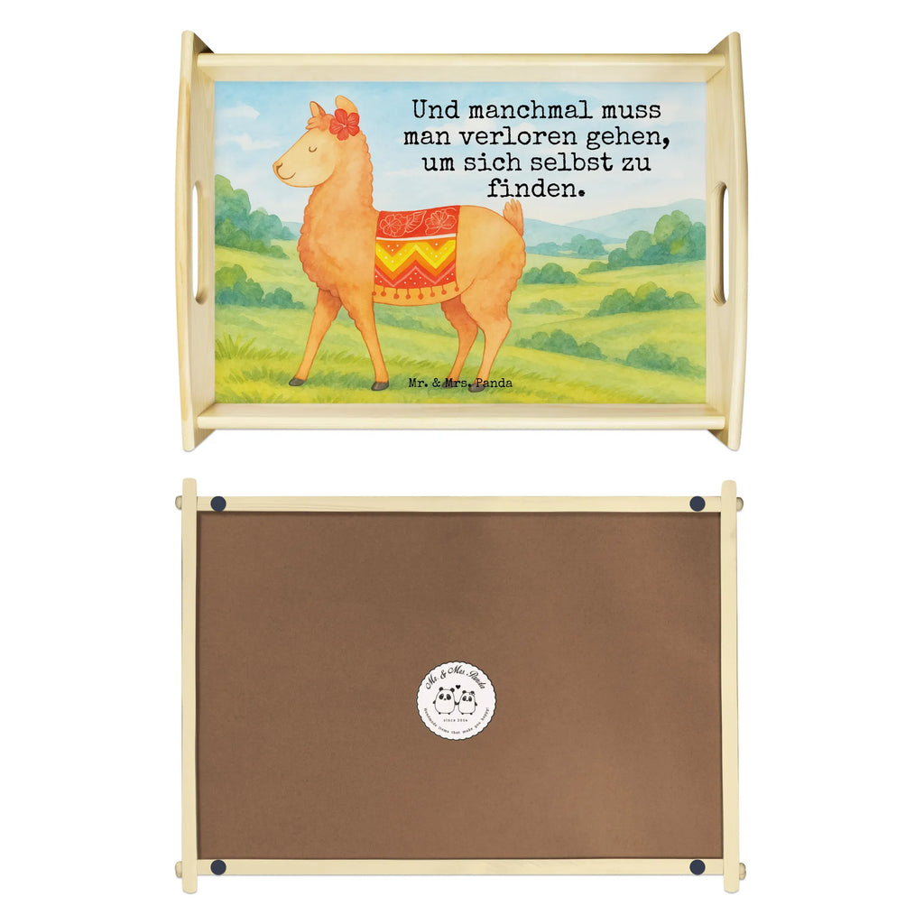 Serviertablett Alpaka Stolz Design Serviertablett, Tablett, Holztablett, Küchentablett, Dekotablett, Frühstückstablett, Alpaka, Lama