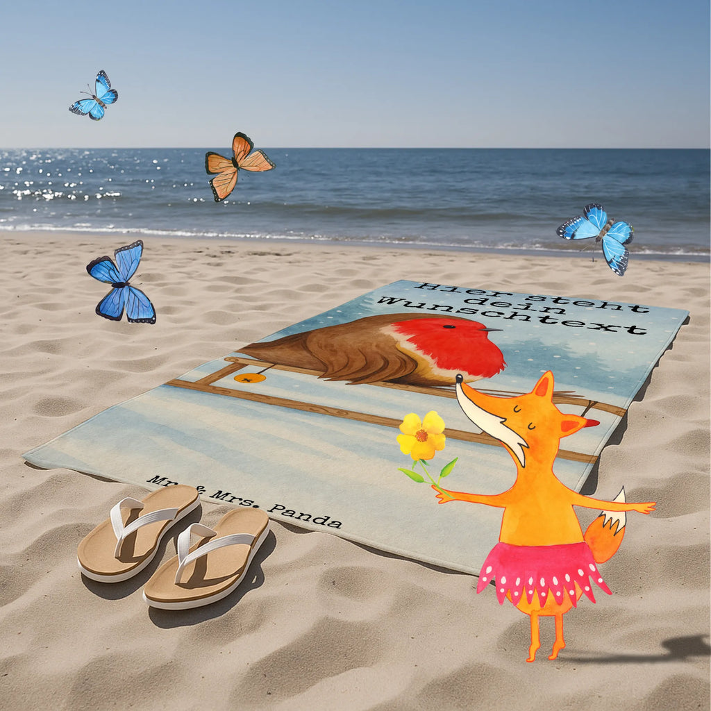 Personalized Bath Towel robin Sleds Design Saunatuch mit Namen, Kinder Handtuch mit Namen, Duschtuch mit Namen, Personalisiertes Handtuch, Personalisiertes Badetuch, Strandtuch mit Namen, Badetuch mit Namen, Winter, Weihnachten, Weihnachtsdeko, Nikolaus, Advent, Heiligabend, Wintermotiv, Schlitten, Vogel