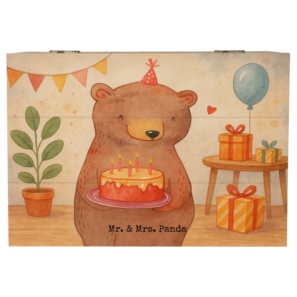 Skrzynia drewniana urodziny Misiowy tort Design Erinnerungsbox, Kiste, Aufbewahrungsbox, Holzkiste, XXL, Geschenkbox, Schatzkiste, Truhe, Schatulle, Dekokiste, Geschenkdose, Erinnerungskiste, Geburtstag, Geburtstagsgeschenk, Geschenk, für, Mitbringsel, Feier, Party, zum