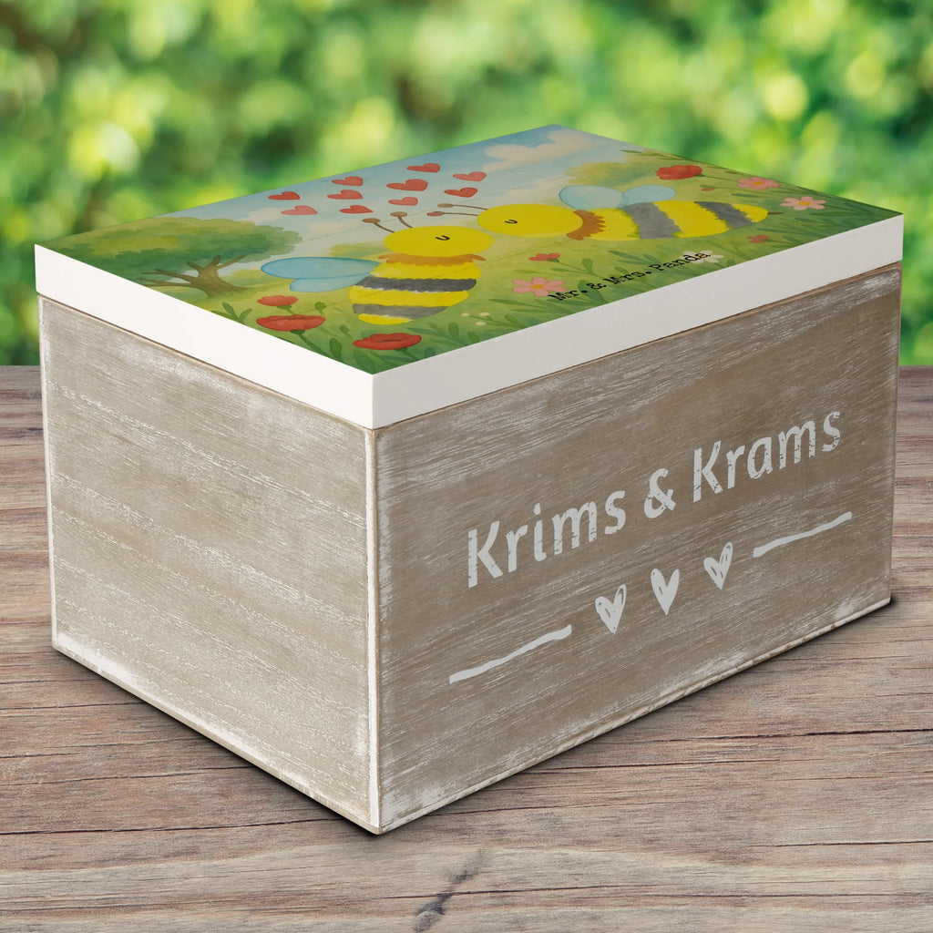 Holzkiste Biene Liebe Design Truhe, Schatulle, Erinnerungskiste, Geschenkbox, Holzkiste, Aufbewahrungsbox, Dekokiste, Erinnerungsbox, Schatzkiste, Kiste, XXL, Geschenkdose, Biene, Wespe, Hummel