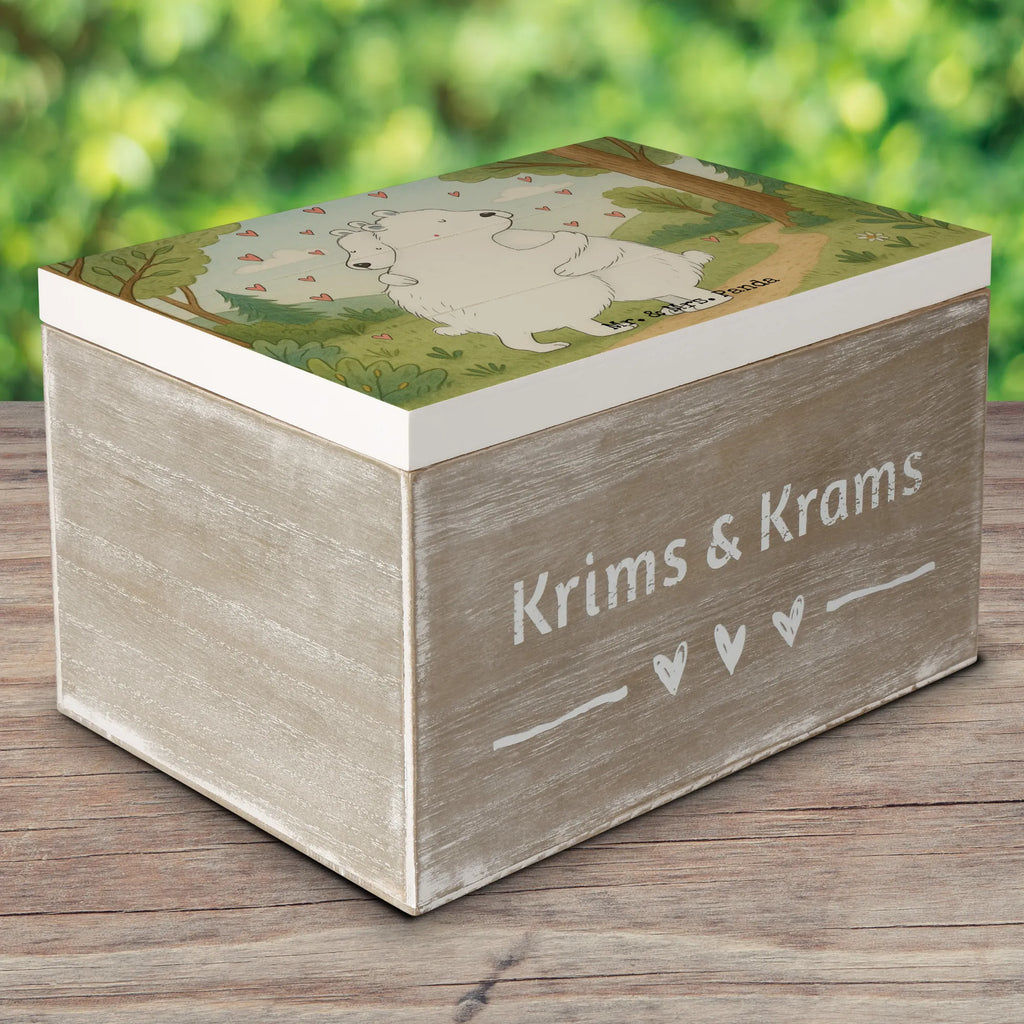 Holzkiste Eisbär Umarmen Design Truhe, Kiste, Geschenkbox, Erinnerungsbox, Aufbewahrungsbox, Schatzkiste, Holzkiste, Erinnerungskiste, XXL, Schatulle, Dekokiste, Geschenkdose, Tiermotive, Gute Laune, lustige Sprüche, Tiere