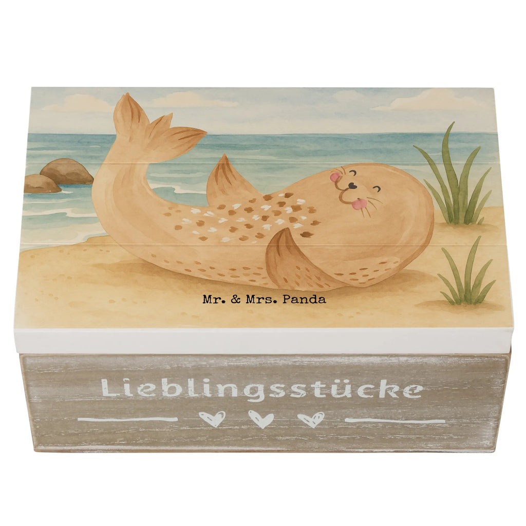 Holzkiste Robbe Liegen Design Holzkiste, Geschenkbox, XXL, Aufbewahrungsbox, Geschenkdose, Kiste, Schatzkiste, Erinnerungsbox, Dekokiste, Schatulle, Truhe, Erinnerungskiste, Tiermotive, Gute Laune, lustige Sprüche, Tiere, Lachen, Nordsee, Robbe, Robben, Meerestier, Freude, Strand, Seehund, Ostsee