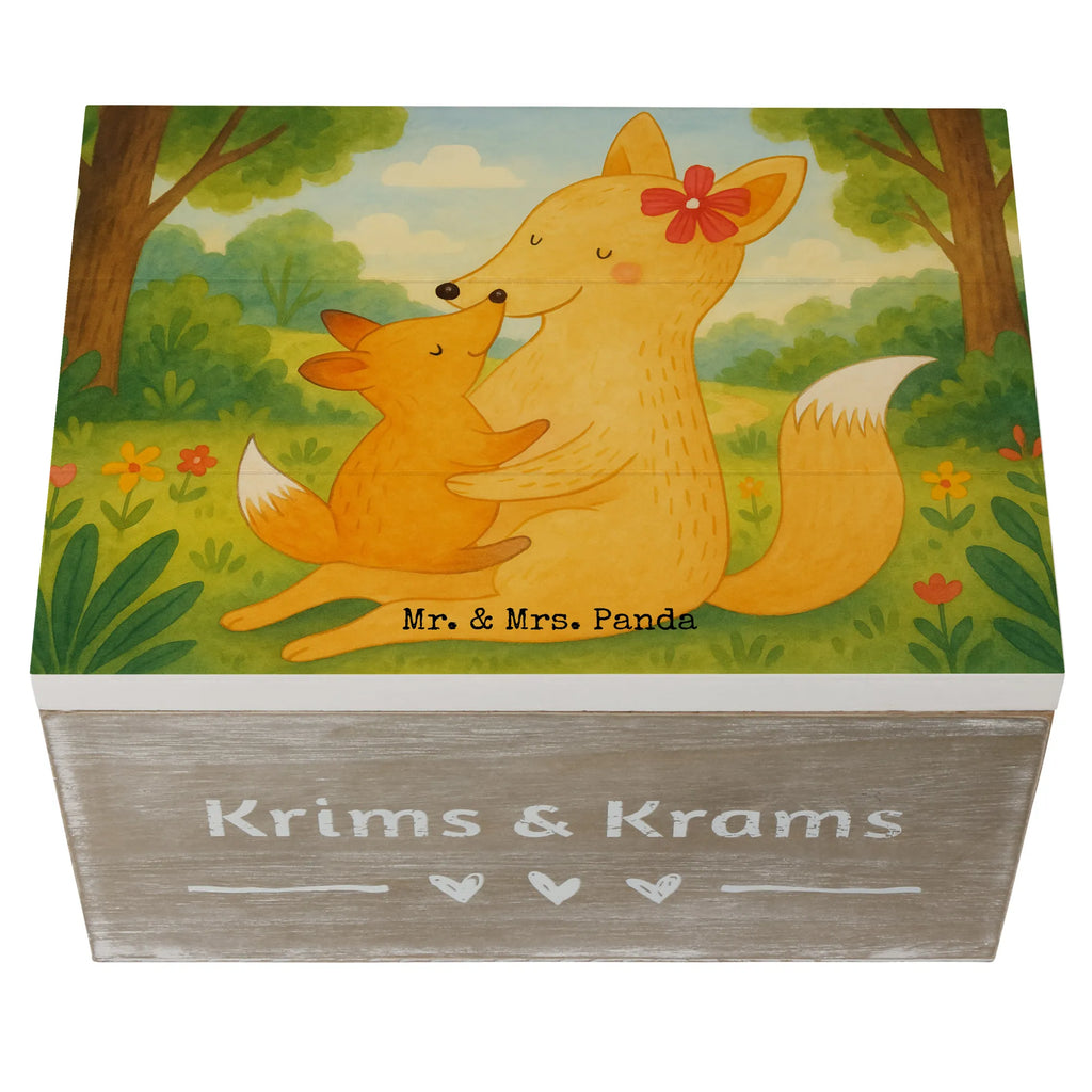 Holzkiste Fuchs Mama Design Aufbewahrungsbox, Holzkiste, Erinnerungskiste, Schatulle, Schatzkiste, Kiste, Geschenkdose, Geschenkbox, Truhe, XXL, Erinnerungsbox, Dekokiste, Familie, Vatertag, Muttertag, Bruder, Schwester, Mama, Papa, Oma, Opa, Geschenk, Mutter, Tochter, Lieblingstochter, Beste Tochter