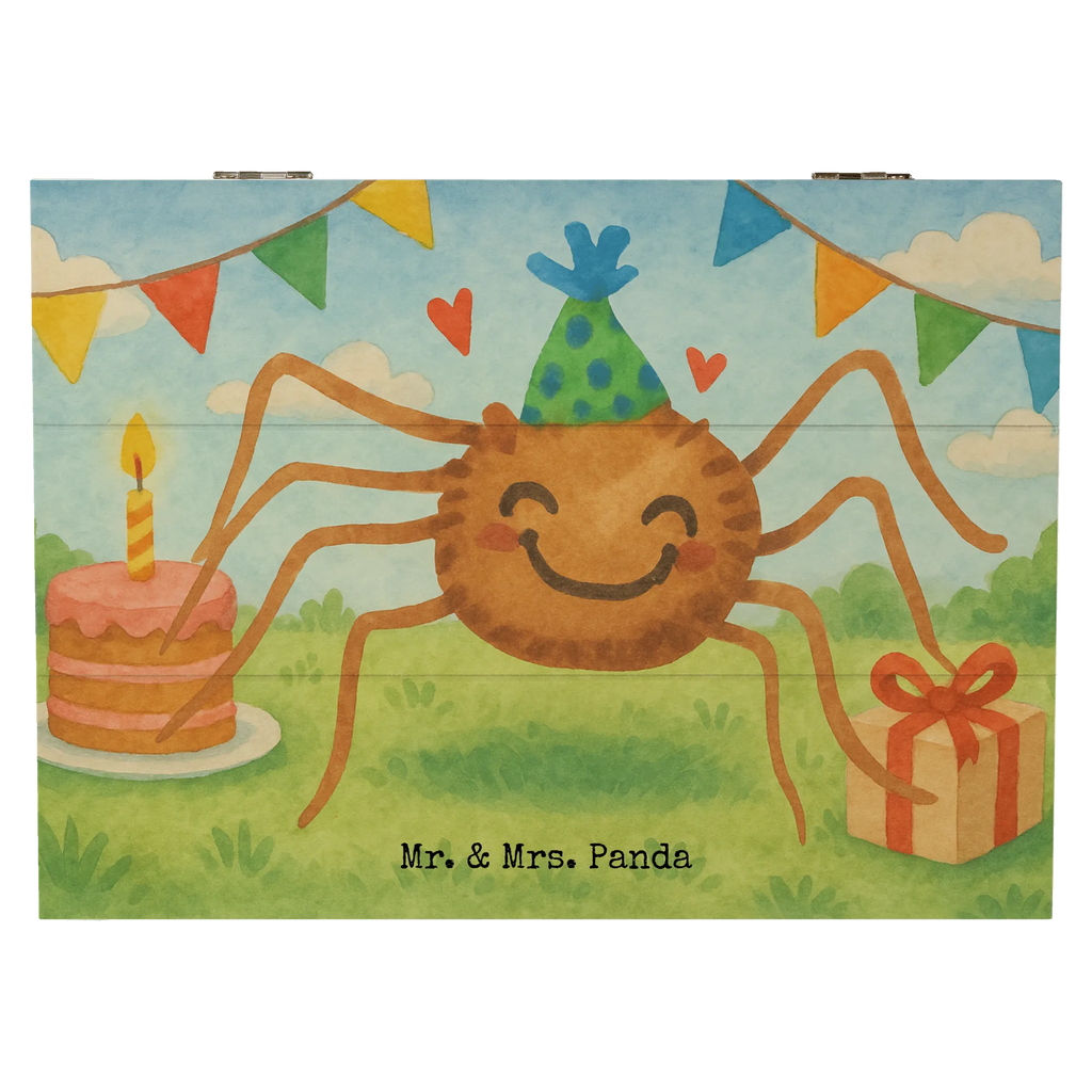 Wooden chest Spider Agathe Party Design Dekokiste, Erinnerungskiste, Kiste, Geschenkdose, Erinnerungsbox, Schatulle, Geschenkbox, Aufbewahrungsbox, Schatzkiste, Truhe, XXL, Holzkiste, Spinne Agathe, Spinne, Agathe, Videos, Merchandise, Motivation, Glück, Wunder, Selbstliebe