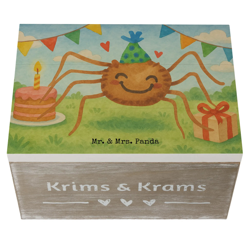 Wooden chest Spider Agathe Party Design Dekokiste, Erinnerungskiste, Kiste, Geschenkdose, Erinnerungsbox, Schatulle, Geschenkbox, Aufbewahrungsbox, Schatzkiste, Truhe, XXL, Holzkiste, Spinne Agathe, Spinne, Agathe, Videos, Merchandise, Motivation, Glück, Wunder, Selbstliebe