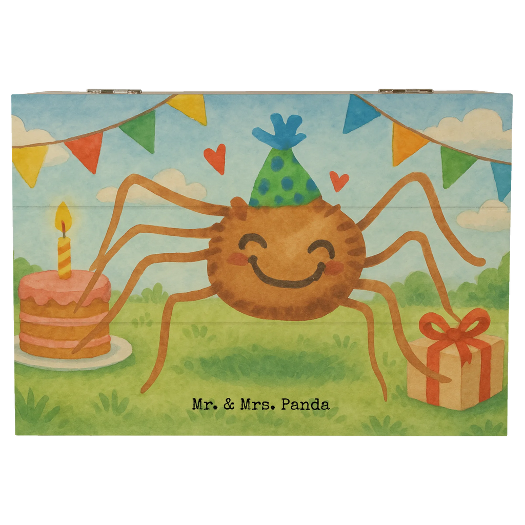 Wooden chest Spider Agathe Party Design Dekokiste, Erinnerungskiste, Kiste, Geschenkdose, Erinnerungsbox, Schatulle, Geschenkbox, Aufbewahrungsbox, Schatzkiste, Truhe, XXL, Holzkiste, Spinne Agathe, Spinne, Agathe, Videos, Merchandise, Motivation, Glück, Wunder, Selbstliebe