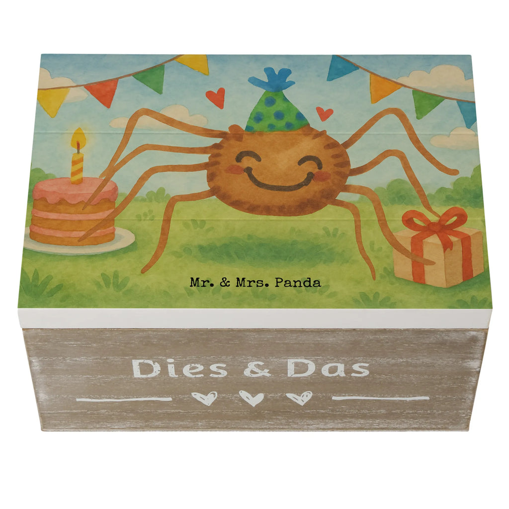 Wooden chest Spider Agathe Party Design Dekokiste, Erinnerungskiste, Kiste, Geschenkdose, Erinnerungsbox, Schatulle, Geschenkbox, Aufbewahrungsbox, Schatzkiste, Truhe, XXL, Holzkiste, Spinne Agathe, Spinne, Agathe, Videos, Merchandise, Motivation, Glück, Wunder, Selbstliebe