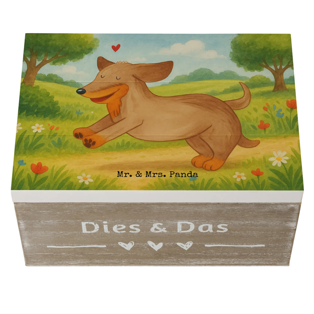 Wooden chest Dog dachshund Design Dekokiste, XXL, Erinnerungsbox, Aufbewahrungsbox, Erinnerungskiste, Kiste, Schatzkiste, Geschenkbox, Schatulle, Truhe, Holzkiste, Geschenkdose, Hund, Hundemotiv, Haustier, Hunderasse, Tierliebhaber, Hundebesitzer, Sprüche, Dachshund, Dackel, Hunde, happy dog