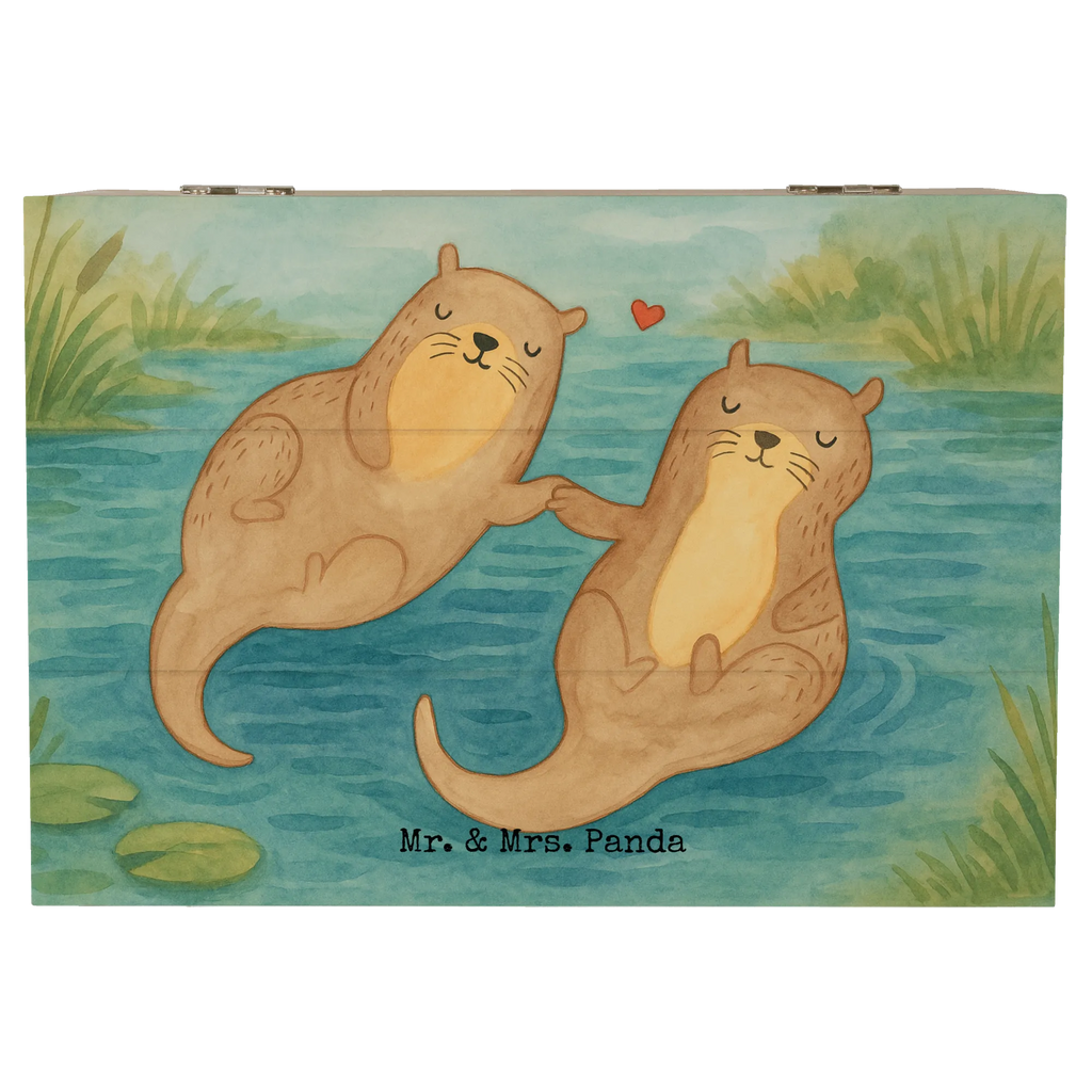 Wooden chest otter holding hands Design Geschenkdose, Erinnerungskiste, Truhe, Schatzkiste, XXL, Schatulle, Aufbewahrungsbox, Dekokiste, Holzkiste, Geschenkbox, Erinnerungsbox, Kiste, Otter, Fischotter, Seeotter, Otter Seeotter See Otter
