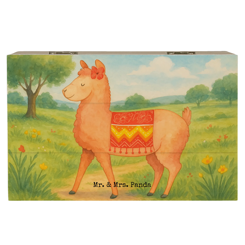 Holzkiste Alpaka Stolz Design XXL, Dekokiste, Geschenkdose, Erinnerungsbox, Schatzkiste, Truhe, Erinnerungskiste, Schatulle, Aufbewahrungsbox, Holzkiste, Kiste, Geschenkbox, Alpaka, Lama