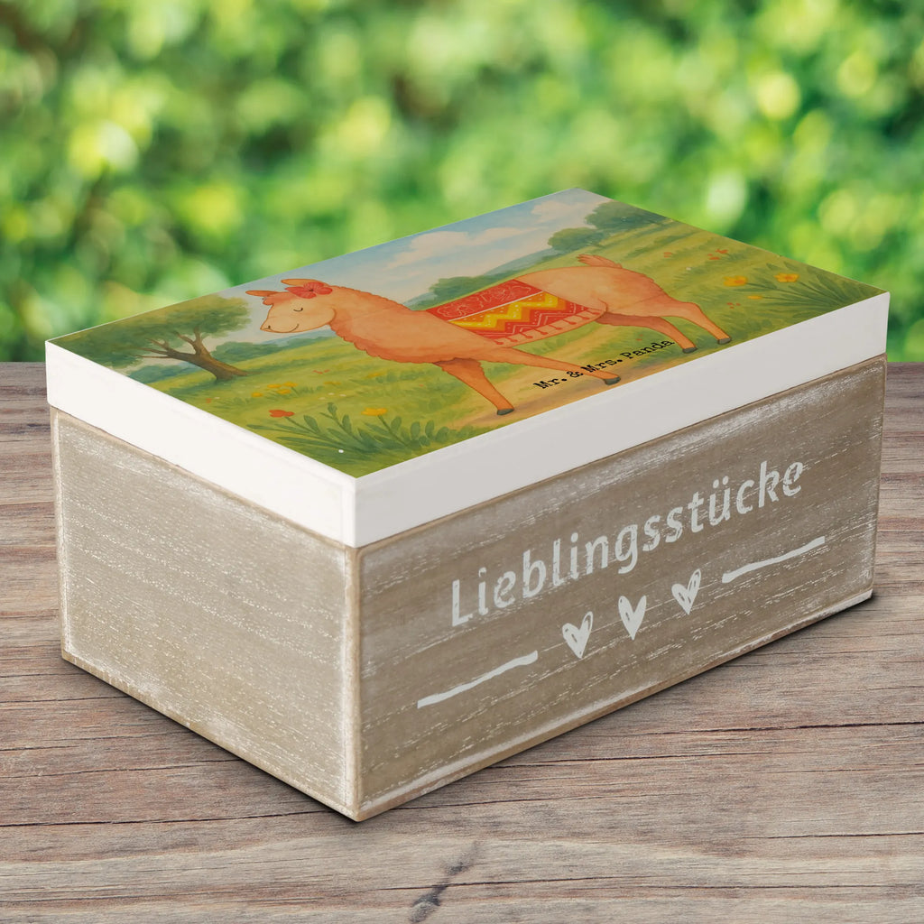 Holzkiste Alpaka Stolz Design XXL, Dekokiste, Geschenkdose, Erinnerungsbox, Schatzkiste, Truhe, Erinnerungskiste, Schatulle, Aufbewahrungsbox, Holzkiste, Kiste, Geschenkbox, Alpaka, Lama