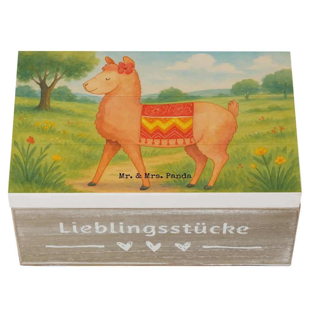 Holzkiste Alpaka Stolz Design XXL, Dekokiste, Geschenkdose, Erinnerungsbox, Schatzkiste, Truhe, Erinnerungskiste, Schatulle, Aufbewahrungsbox, Holzkiste, Kiste, Geschenkbox, Alpaka, Lama