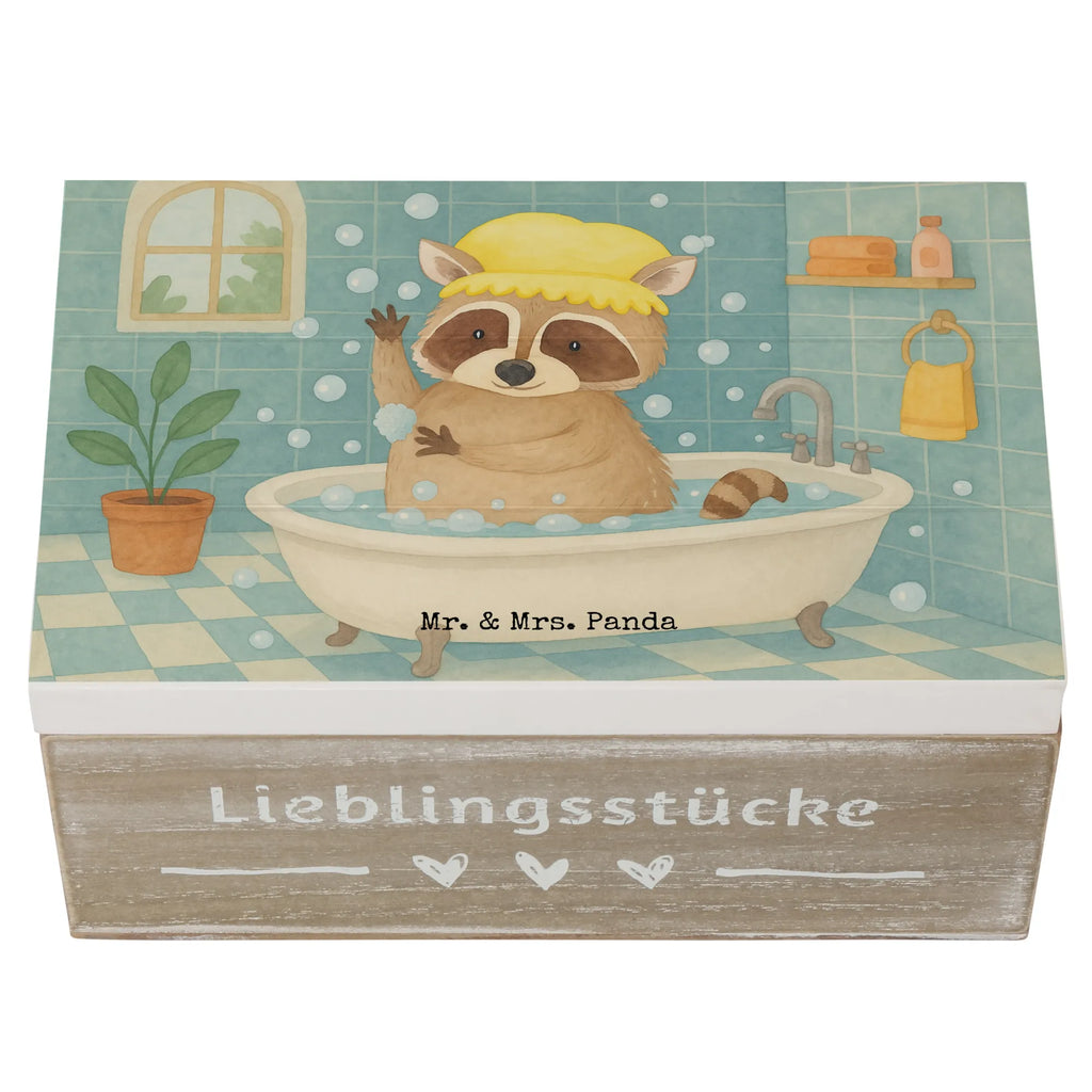 Holzkiste Waschbär Design Schatzkiste, Geschenkbox, Geschenkdose, Erinnerungsbox, Dekokiste, Kiste, XXL, Holzkiste, Erinnerungskiste, Truhe, Aufbewahrungsbox, Schatulle, Tiermotive, Gute Laune, lustige Sprüche, Tiere, Fröhlich, Waschbär, Seifenblasen, Tagträumen, waschen, Plan