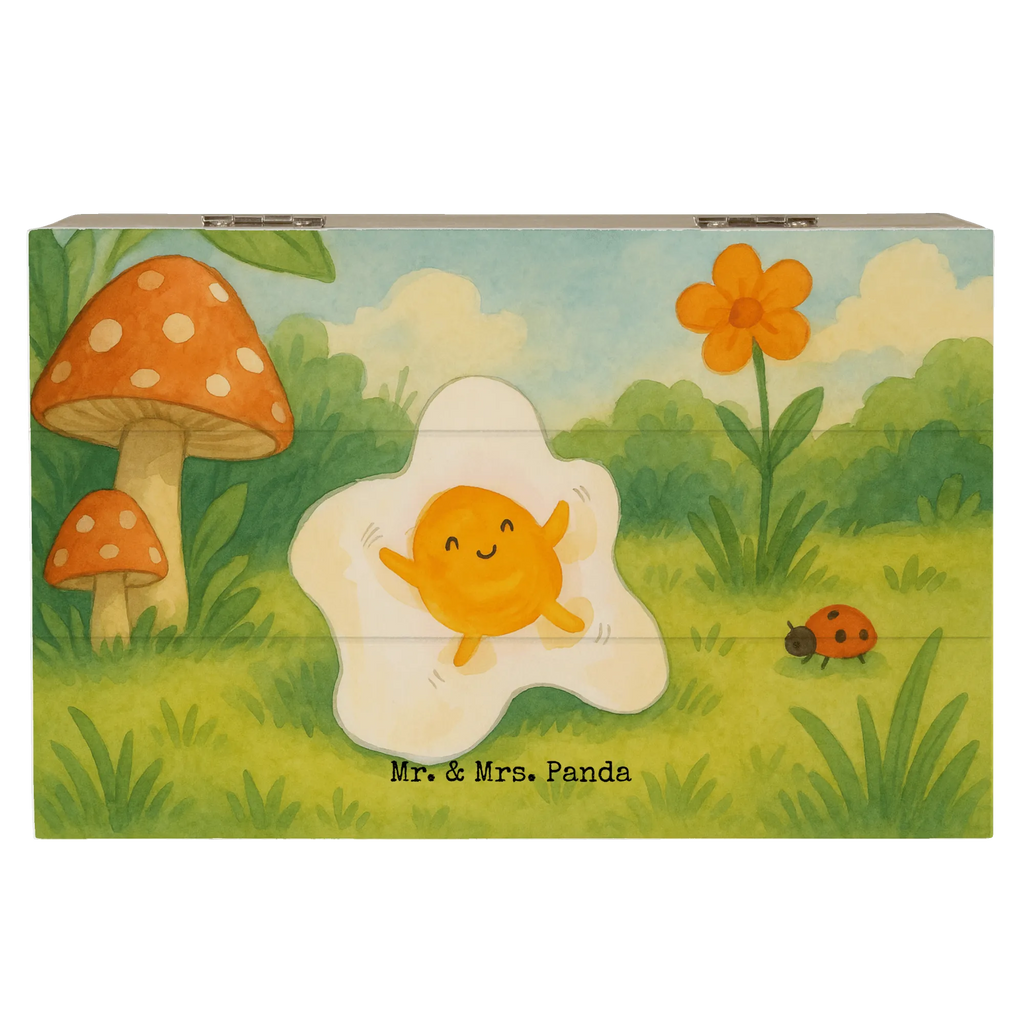 Holzkiste Spiegelei Ei Design Aufbewahrungsbox, Erinnerungsbox, Schatulle, Truhe, Geschenkdose, Holzkiste, Erinnerungskiste, Kiste, Geschenkbox, Schatzkiste, XXL, Dekokiste, Tiermotive, Gute Laune, lustige Sprüche, Tiere, Glücklich, Tag, Ei, Spiegelei, Schön, Liebe