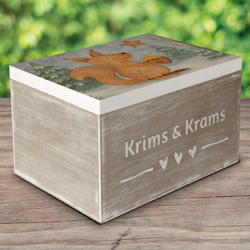 Holzkiste Eichhörnchen Weihnachten Design Geschenkbox, Erinnerungskiste, XXL, Schatulle, Geschenkdose, Aufbewahrungsbox, Holzkiste, Dekokiste, Erinnerungsbox, Schatzkiste, Truhe, Kiste, Winter, Weihnachten, Weihnachtsdeko, Nikolaus, Advent, Heiligabend, Wintermotiv, Weihnachtsgruß, Neujahr, Vogel, Weihnachtsmotiv, Frohes neues Jahr, Guten Rutsch, Frohe Weihnachten