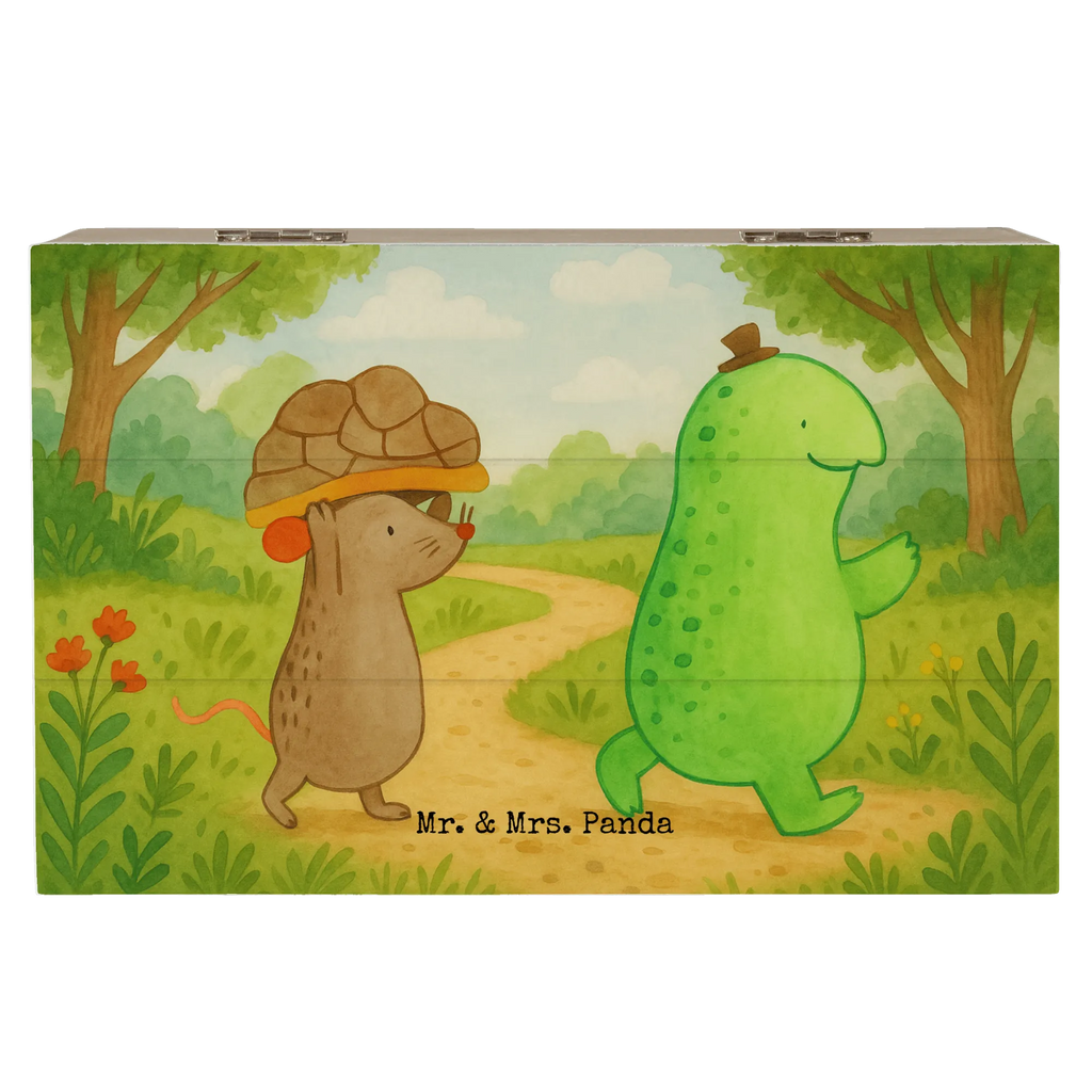 Wooden chest tortoise Mouse Design Geschenkbox, Kiste, Holzkiste, Truhe, Erinnerungskiste, XXL, Schatzkiste, Geschenkdose, Erinnerungsbox, Dekokiste, Schatulle, Aufbewahrungsbox, Schildkröte, Maus, beste Freundinnen, Freundinnen, Freunde, beste Freunde