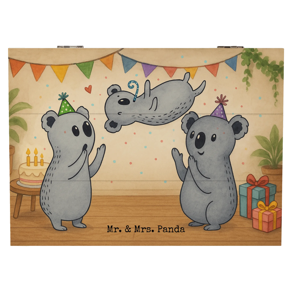 Holzkiste Koalas Geburtstag Design Truhe, Erinnerungskiste, Erinnerungsbox, Geschenkbox, Aufbewahrungsbox, Kiste, Schatulle, Schatzkiste, XXL, Dekokiste, Holzkiste, Geschenkdose, Geburtstag, Geburtstagsgeschenk, Geschenk, Happy Birthday, Geburtstage, Koala, Geburtstagsfeier