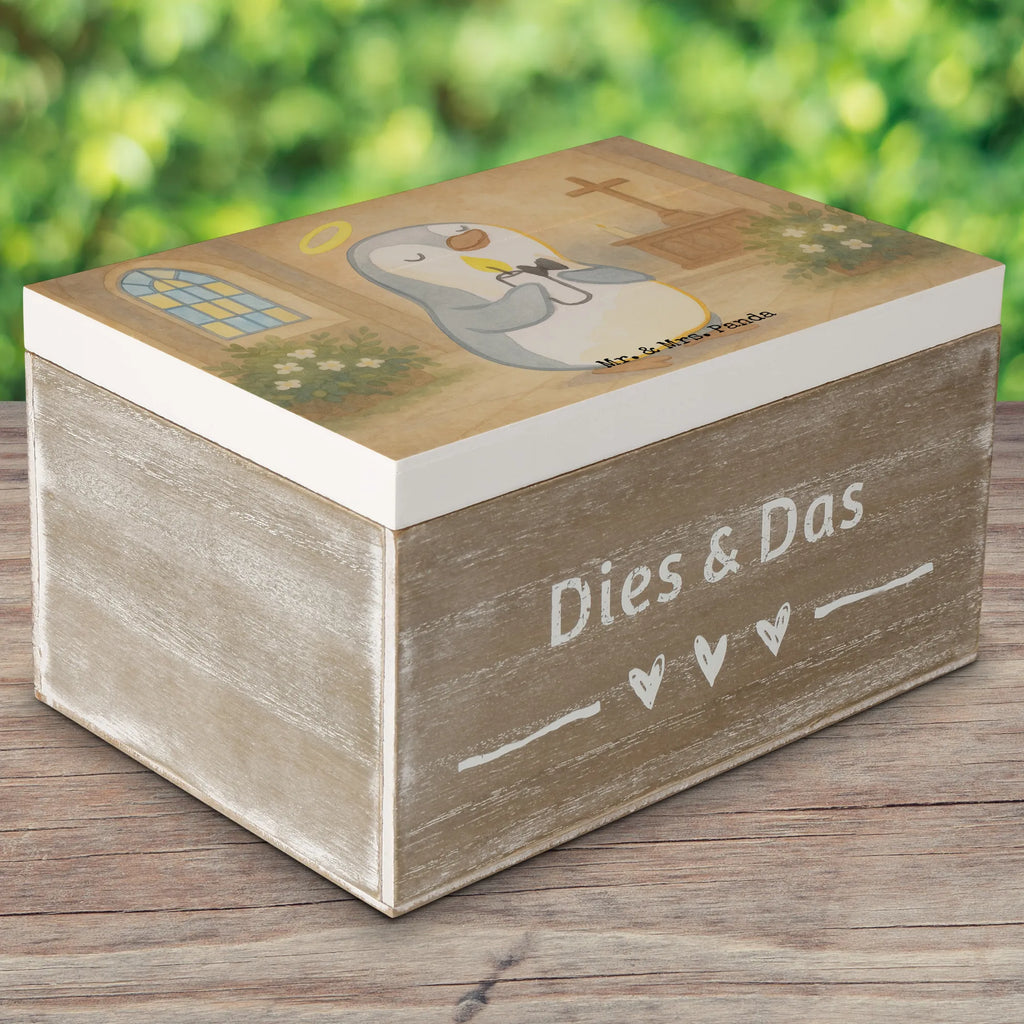 Wooden chest penguin communion Design Erinnerungskiste, Geschenkbox, Holzkiste, Schatulle, Schatzkiste, Dekokiste, Aufbewahrungsbox, Erinnerungsbox, Kiste, XXL, Truhe, Geschenkdose, Konfirmation, Kommunion, Jugendweihe, Konfirmation Geschenk, Kommunion Dankeschön, Glauben, Kommunion Geschenk, Sonnenschein