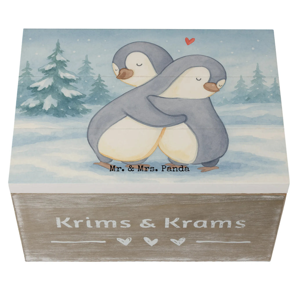 Holzkiste Pinguine Kuscheln Design Truhe, Geschenkdose, Aufbewahrungsbox, XXL, Erinnerungsbox, Erinnerungskiste, Schatzkiste, Geschenkbox, Kiste, Holzkiste, Schatulle, Dekokiste, Liebe, Partner, Freund, Freundin, Ehemann, Ehefrau, Heiraten, Verlobung, Heiratsantrag, Liebesgeschenk, Jahrestag, Hocheitstag, für Ehemann, Liebesbeweis, Mitbringsel, Geschenk für Freundin, Geschenk für Partner, für Männer, Geschenk für Frauen, Valentinstag, Hochzeitstag