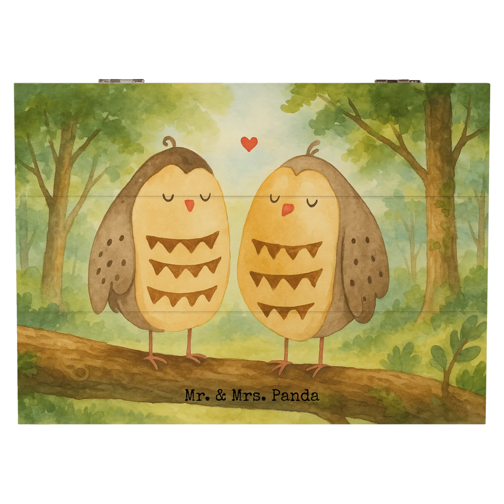 Holzkiste Eulen Liebe Design Erinnerungsbox, Geschenkbox, Kiste, Holzkiste, Schatulle, Truhe, XXL, Aufbewahrungsbox, Erinnerungskiste, Schatzkiste, Geschenkdose, Dekokiste, Eule, All you need is love, Hochzeit Spruch, Liebe, Owl, Freund, Wortspiel lustig, Eule Deko, Freundin Geschenk, Liebe Spruch