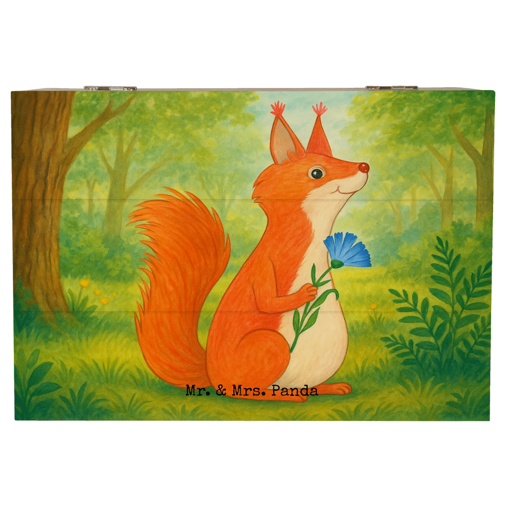 Wooden chest Squirrel flower Design Schatzkiste, Erinnerungsbox, XXL, Schatulle, Geschenkbox, Kiste, Holzkiste, Truhe, Dekokiste, Erinnerungskiste, Geschenkdose, Aufbewahrungsbox, Tiermotive, Gute Laune, lustige Sprüche, Tiere, Spaß, Eichhorn, Lachen, Eichhörnchen, Spruch positiv, Spruch Deko, Motivation Sprüche, Motivation Bilder, glücklich Spruch