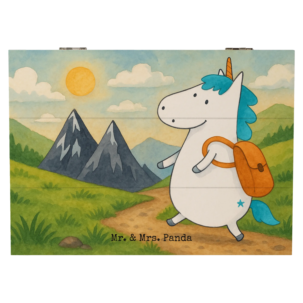 Holzkiste Einhorn Bergsteiger Design Erinnerungsbox, Schatulle, Kiste, Schatzkiste, Erinnerungskiste, Truhe, Holzkiste, Dekokiste, Aufbewahrungsbox, Geschenkbox, XXL, Geschenkdose, Einhorn, Einhörner, Einhorn Deko, Unicorn, Abenteurer, Abenteuer, Weltenbummler, Bergsteiger, Weltreise, Reisen, Urlaub, Berge, Entdecker