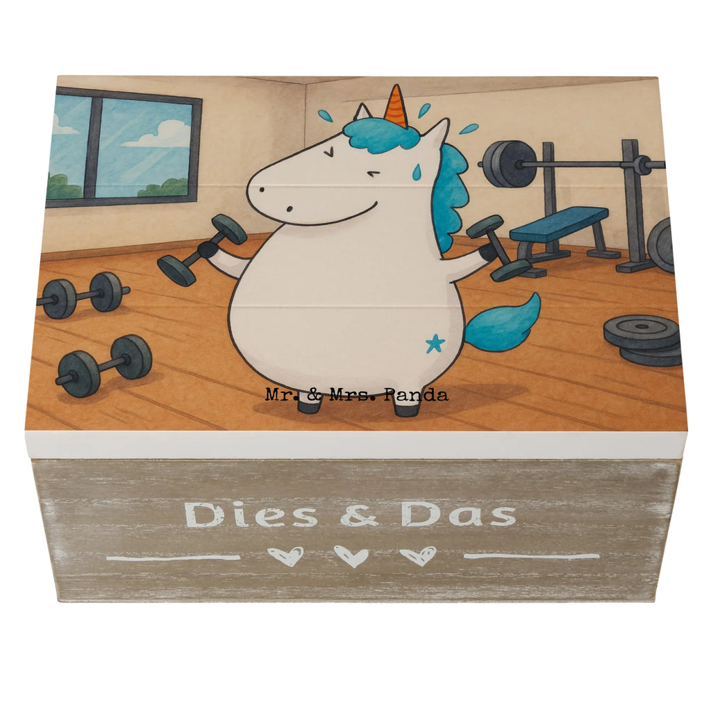 Skrzynia drewniana jednorożec Fitness Design Truhe, XXL, Geschenkbox, Schatzkiste, Holzkiste, Kiste, Schatulle, Aufbewahrungsbox, Geschenkdose, Erinnerungskiste, Dekokiste, Erinnerungsbox, Einhorn, Einhörner, Einhorn Deko, Unicorn, Gym, Fitnessstudio, Geräte, Fitness, Pumpen, Sixpack, Abnehmen, Sport, Diät