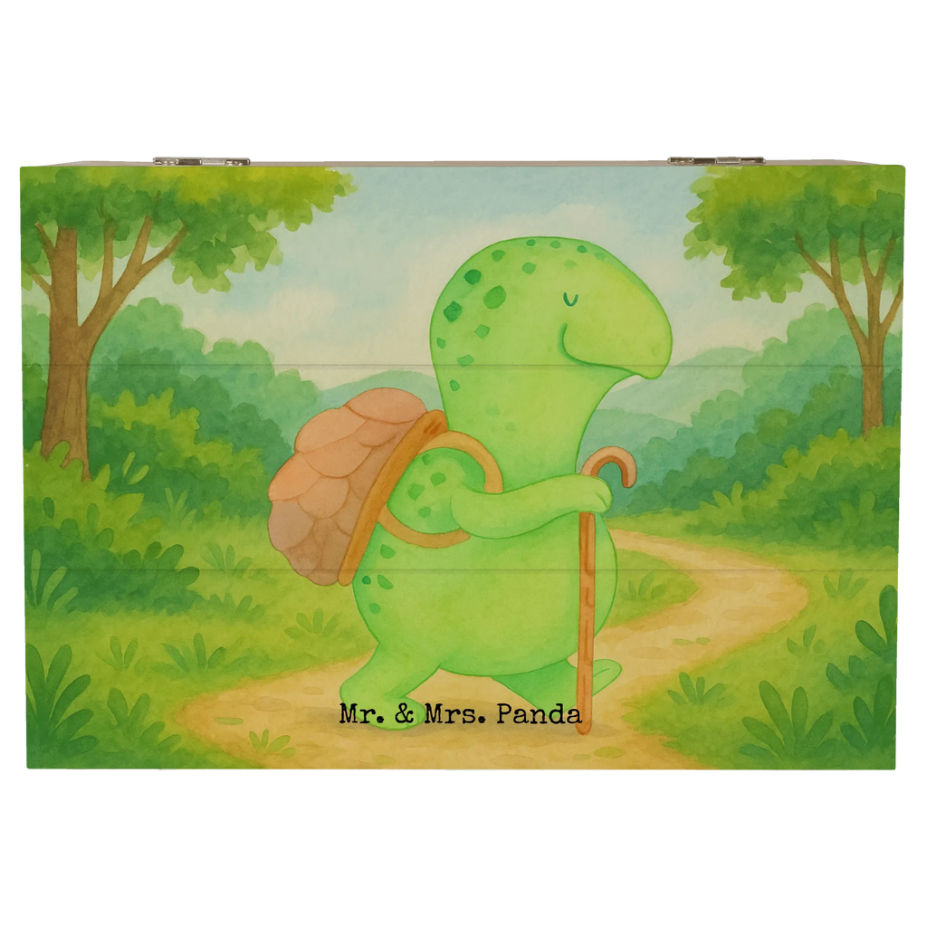 Holzkiste Schildkröte Wanderer Design Schatulle, Aufbewahrungsbox, Geschenkbox, Geschenkdose, Holzkiste, Erinnerungsbox, Schatzkiste, Kiste, Dekokiste, XXL, Erinnerungskiste, Truhe, Schildkröte, Neuanfang, Motivationssprüche, Motivation, Motivationsspruch, Schildkröten