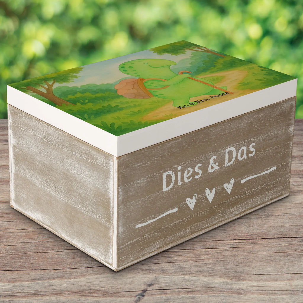 Holzkiste Schildkröte Wanderer Design Schatulle, Aufbewahrungsbox, Geschenkbox, Geschenkdose, Holzkiste, Erinnerungsbox, Schatzkiste, Kiste, Dekokiste, XXL, Erinnerungskiste, Truhe, Schildkröte, Neuanfang, Motivationssprüche, Motivation, Motivationsspruch, Schildkröten