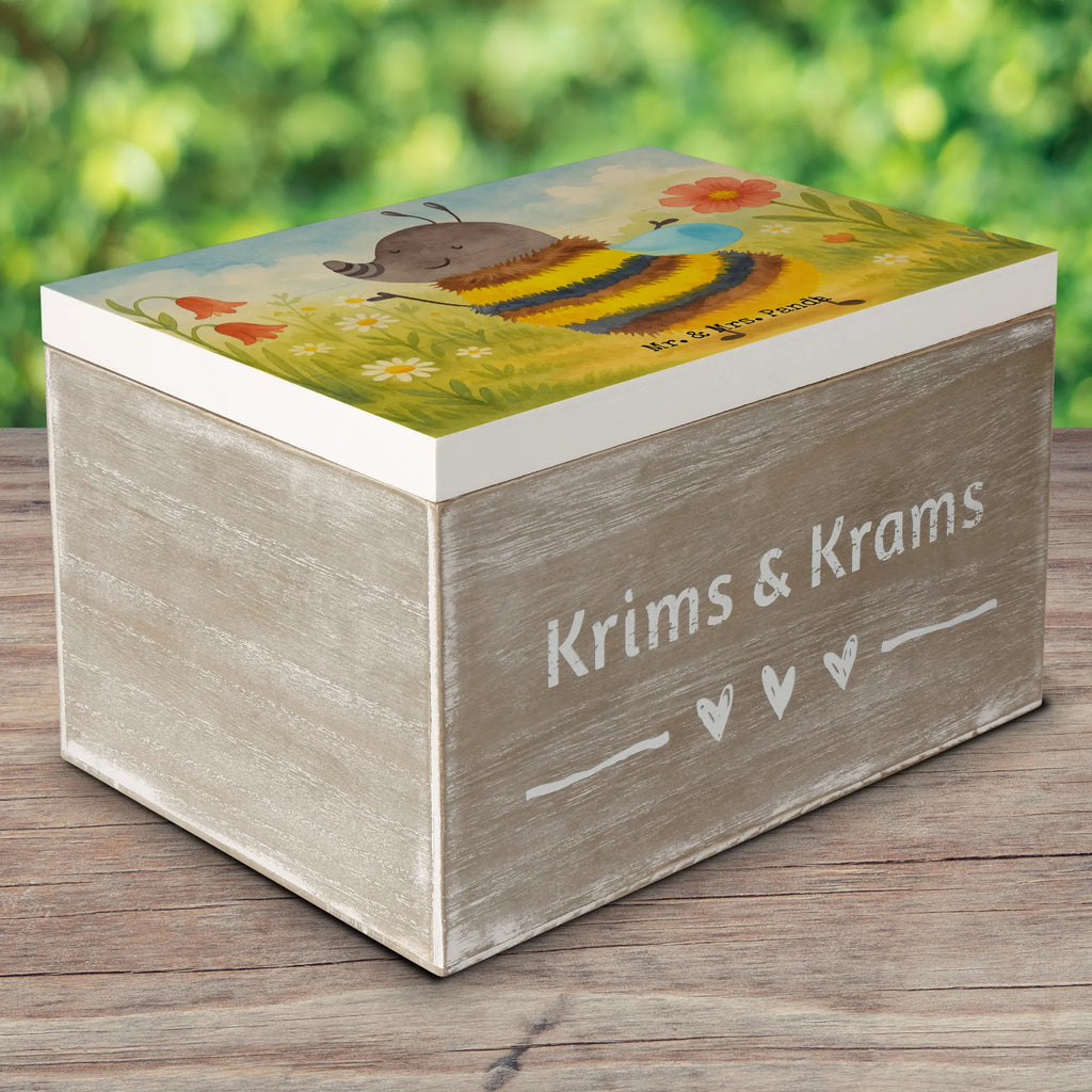 Holzkiste Hummel flauschig Design Holzkiste, Schatulle, Geschenkdose, XXL, Erinnerungsbox, Dekokiste, Aufbewahrungsbox, Truhe, Kiste, Geschenkbox, Erinnerungskiste, Schatzkiste, Tiermotive, Gute Laune, lustige Sprüche, Tiere, Natur, Hummel, Blume, Biene, Flauschig