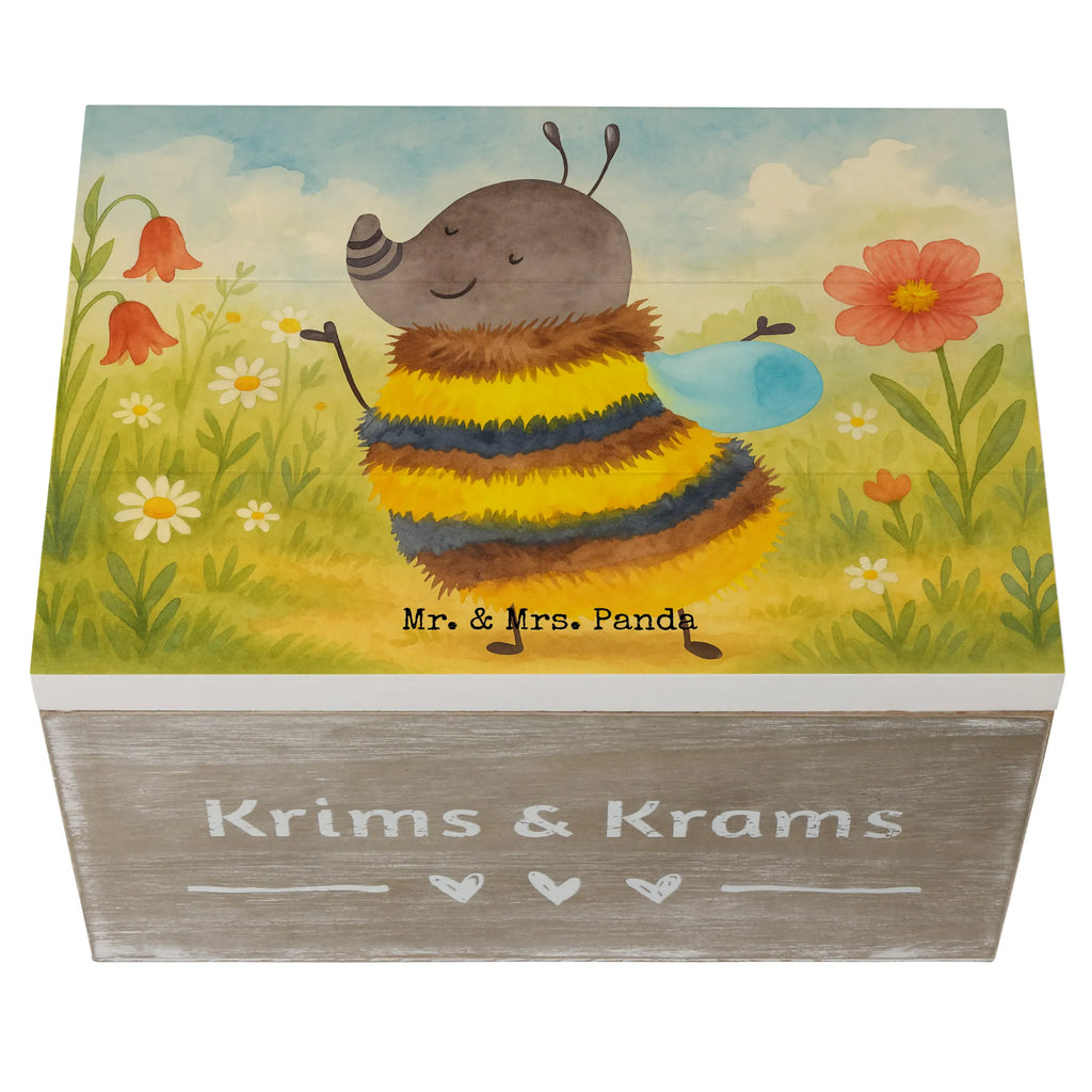 Holzkiste Hummel flauschig Design Holzkiste, Schatulle, Geschenkdose, XXL, Erinnerungsbox, Dekokiste, Aufbewahrungsbox, Truhe, Kiste, Geschenkbox, Erinnerungskiste, Schatzkiste, Tiermotive, Gute Laune, lustige Sprüche, Tiere, Natur, Hummel, Blume, Biene, Flauschig