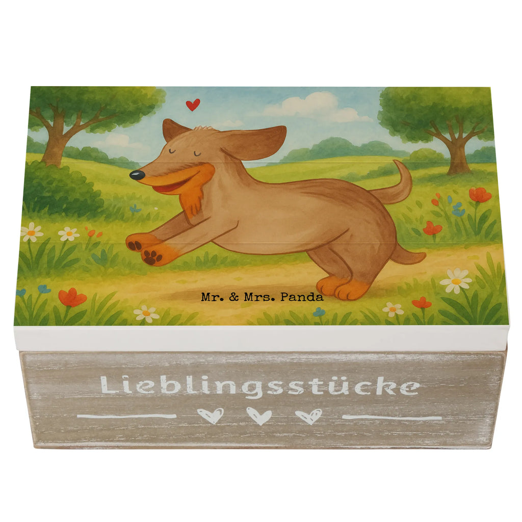 Wooden chest Dog dachshund Design Dekokiste, XXL, Erinnerungsbox, Aufbewahrungsbox, Erinnerungskiste, Kiste, Schatzkiste, Geschenkbox, Schatulle, Truhe, Holzkiste, Geschenkdose, Hund, Hundemotiv, Haustier, Hunderasse, Tierliebhaber, Hundebesitzer, Sprüche, Dachshund, Dackel, Hunde, happy dog