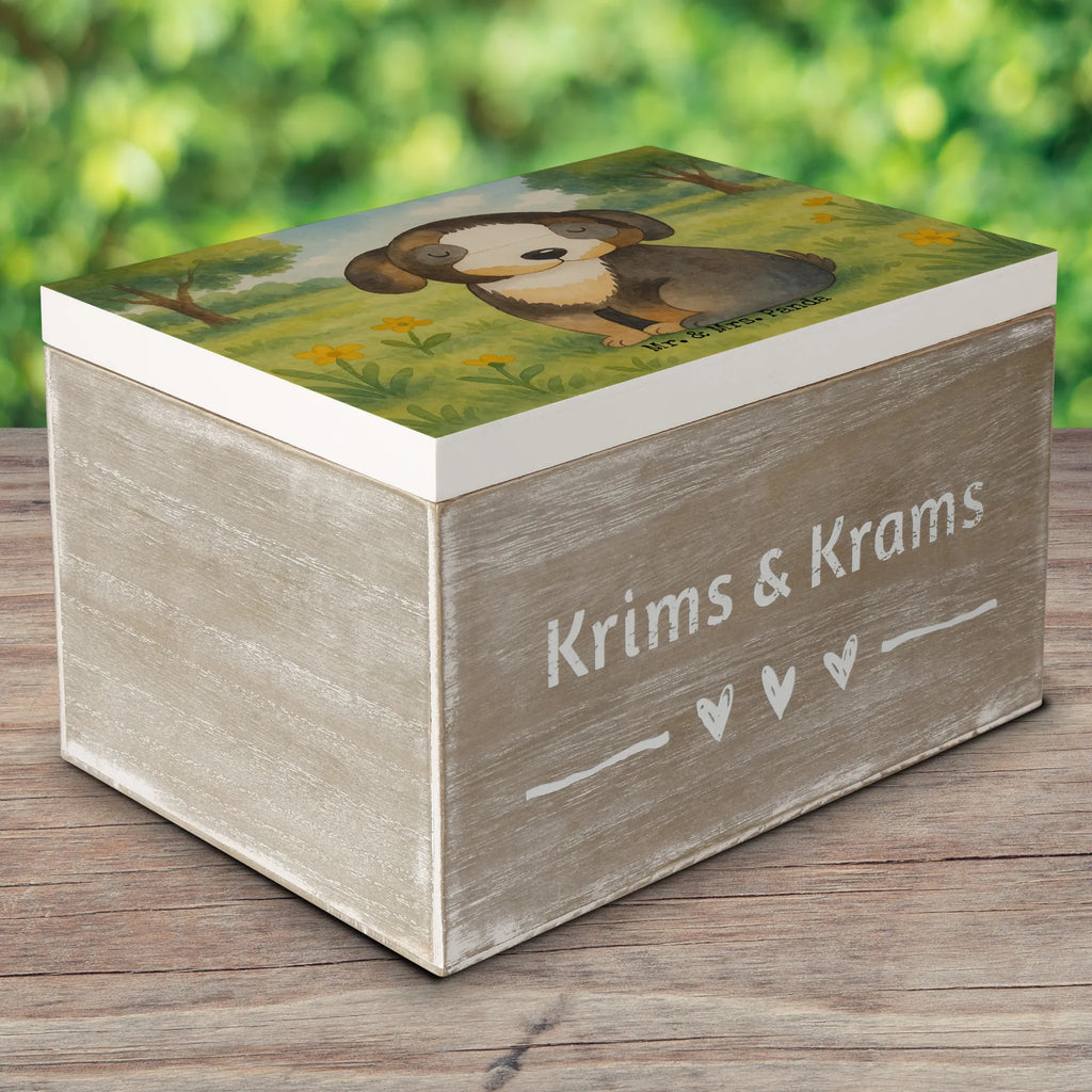 Skrzynia drewniana pies relaks Design Holzkiste, Kiste, Schatzkiste, Truhe, Schatulle, XXL, Erinnerungsbox, Erinnerungskiste, Dekokiste, Aufbewahrungsbox, Geschenkbox, Geschenkdose, Hund, Hundemotiv, Haustier, Hunderasse, Tierliebhaber, Hundebesitzer, Sprüche, schwarzer Hund, Hundeliebe, Liebe, Hundeglück