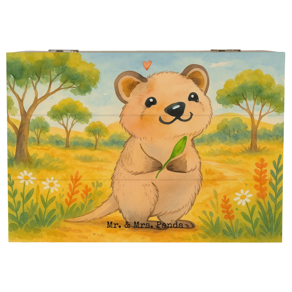 Skrzynia drewniana Quokka Szczęśliwy Design XXL, Truhe, Kiste, Holzkiste, Erinnerungsbox, Dekokiste, Aufbewahrungsbox, Erinnerungskiste, Geschenkbox, Geschenkdose, Schatzkiste, Schatulle, Tiermotive, Gute Laune, lustige Sprüche, Tiere, Dinge erledigen, Lustiger Spruch, Quokka, Niedliches Tier, Verschieben, Aufschieberitis