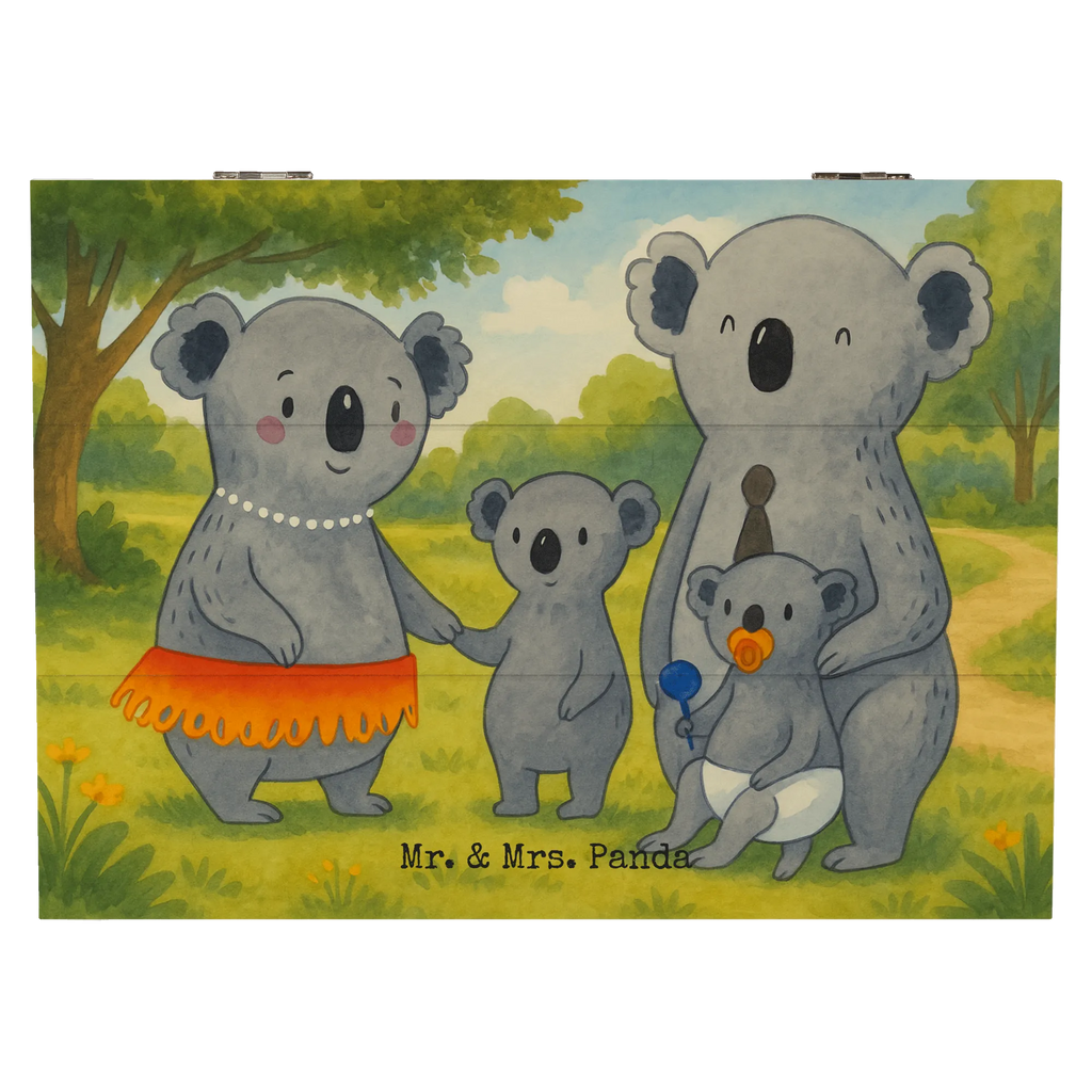 Holzkiste Koala Familie Design Aufbewahrungsbox, Truhe, Kiste, Erinnerungskiste, XXL, Geschenkdose, Erinnerungsbox, Schatzkiste, Geschenkbox, Dekokiste, Holzkiste, Schatulle, Familie, Vatertag, Muttertag, Bruder, Schwester, Mama, Papa, Oma, Opa, Kinder, Familienleben, Koalas, Geschwister, Koala, Family