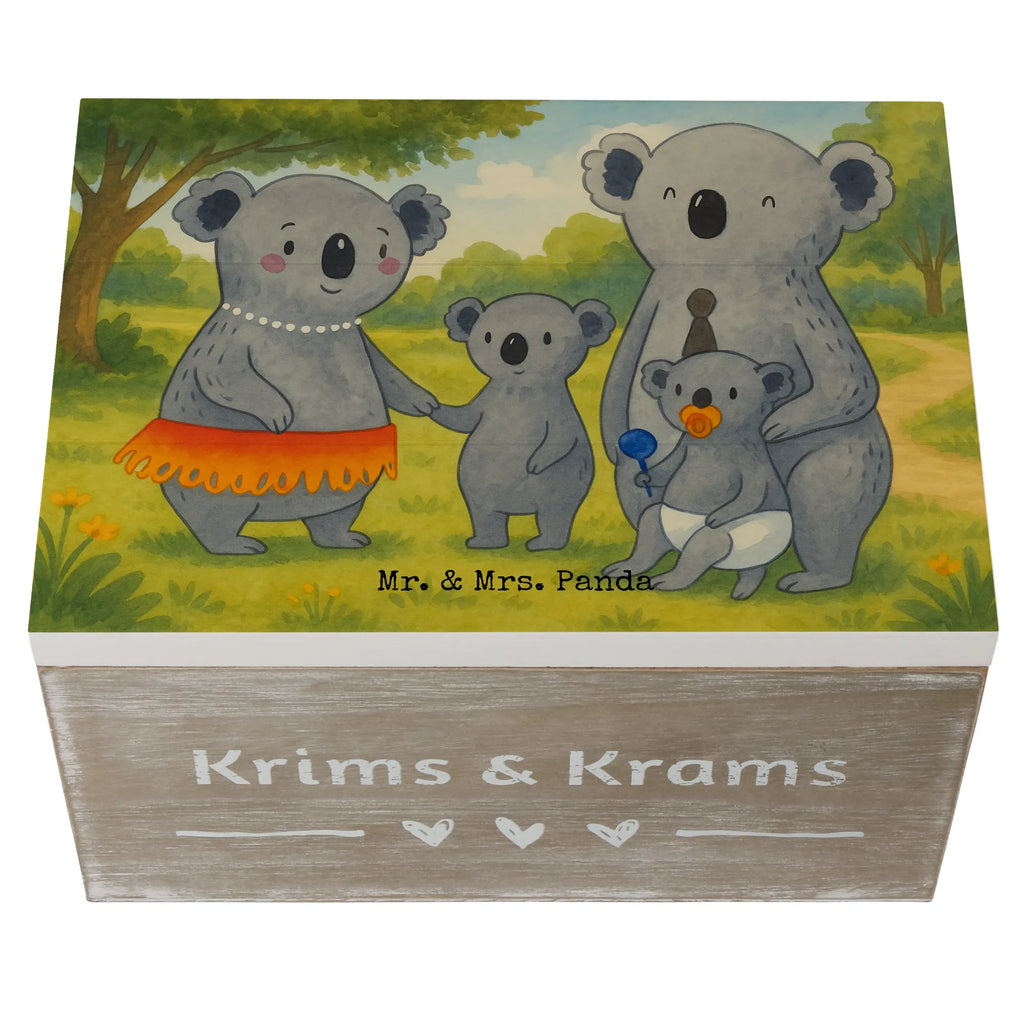 Holzkiste Koala Familie Design Aufbewahrungsbox, Truhe, Kiste, Erinnerungskiste, XXL, Geschenkdose, Erinnerungsbox, Schatzkiste, Geschenkbox, Dekokiste, Holzkiste, Schatulle, Familie, Vatertag, Muttertag, Bruder, Schwester, Mama, Papa, Oma, Opa, Kinder, Familienleben, Koalas, Geschwister, Koala, Family