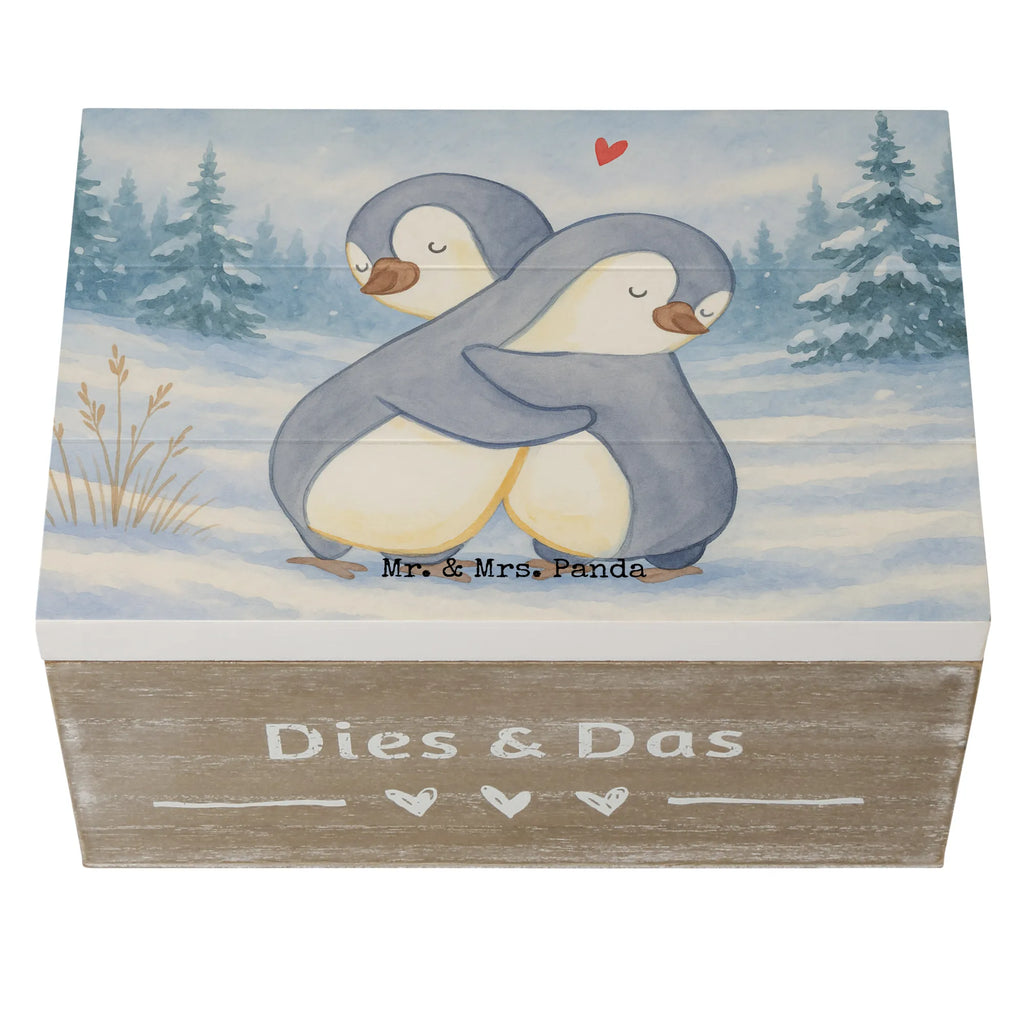 Holzkiste Pinguine Kuscheln Design Truhe, Holzkiste, Kiste, Geschenkdose, Aufbewahrungsbox, Erinnerungskiste, Schatulle, Schatzkiste, Geschenkbox, Dekokiste, XXL, Erinnerungsbox, Liebe, Partner, Freund, Freundin, Ehemann, Ehefrau, Heiraten, Verlobung, Heiratsantrag, Liebesgeschenk, Jahrestag, Hocheitstag, Valentinstag, Geschenk für Frauen, für Ehemann, Liebesbeweis, Geschenk für Partner, Hochzeitstag, für Männer, Mitbringsel, Geschenk für Freundin