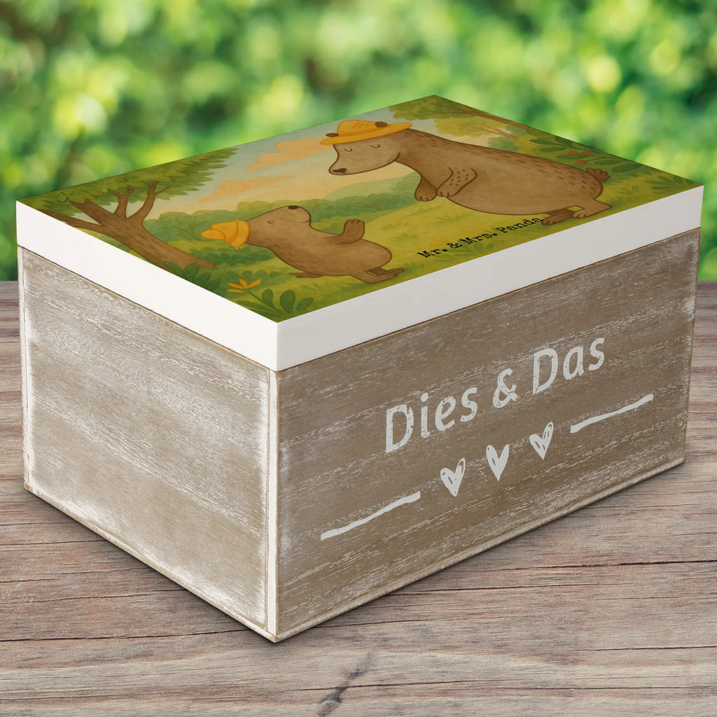 Skrzynia drewniana Niedźwiedzie z kapeluszami Design Schatzkiste, Erinnerungsbox, Erinnerungskiste, Geschenkdose, Schatulle, Geschenkbox, Truhe, Aufbewahrungsbox, Kiste, Dekokiste, XXL, Holzkiste, Familie, Vatertag, Muttertag, Bruder, Schwester, Mama, Papa, Oma, Opa, Vorbild, Söhne, Kind, Daddy, Paps, Vater, Family, Kinder, Bär, Lieblingsmensch, Sohn, Papi, Vater-Sohn, Dad, Bären