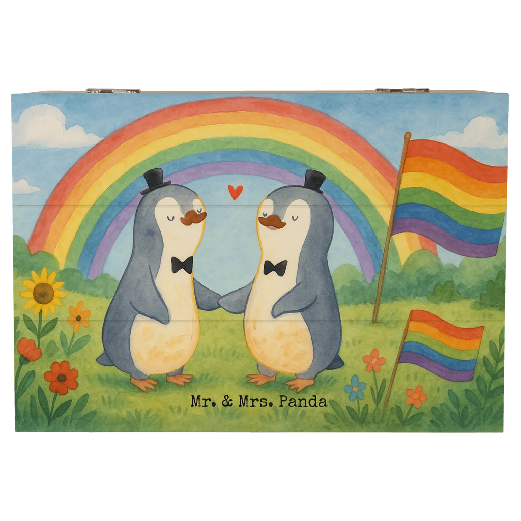 Holzkiste Pinguine Gay Pride Design Geschenkdose, Aufbewahrungsbox, Schatzkiste, Geschenkbox, Truhe, Schatulle, Dekokiste, XXL, Holzkiste, Erinnerungsbox, Erinnerungskiste, Kiste, Hochzeit, Hochzeitsgeschenk, Ehe, Hochzeitsfeier, Trauung, Trauungsgeschenk, Hochzeitskarte, Verlobungsfeier, Verlobungsgeschenk, Hochzeitsgeschenkideen, Hochzeitsgeschenke für Brautpaar