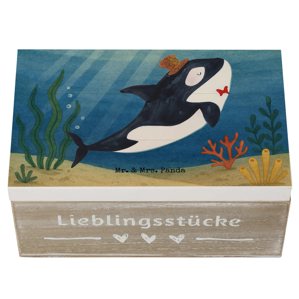 Holzkiste Orca Zylinder Design Schatulle, Holzkiste, XXL, Truhe, Dekokiste, Erinnerungsbox, Geschenkbox, Erinnerungskiste, Schatzkiste, Geschenkdose, Aufbewahrungsbox, Kiste, Meerestiere, Meer, Urlaub, Geburtstag, Konfetti, Glitzer, Fete, Fest, Feier, Orca, Narwal, Glückwunsch, Glitter