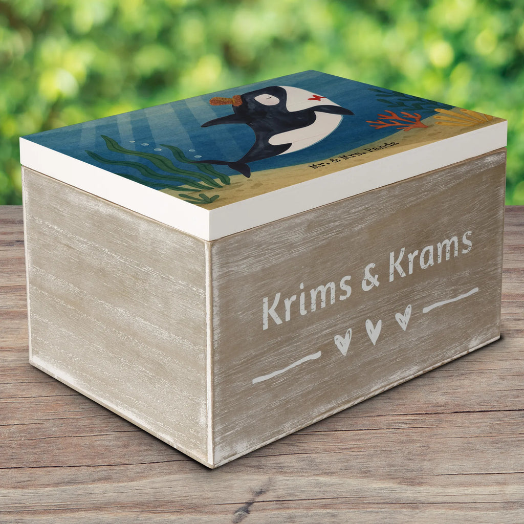 Holzkiste Orca Zylinder Design Schatulle, Holzkiste, XXL, Truhe, Dekokiste, Erinnerungsbox, Geschenkbox, Erinnerungskiste, Schatzkiste, Geschenkdose, Aufbewahrungsbox, Kiste, Meerestiere, Meer, Urlaub, Geburtstag, Konfetti, Glitzer, Fete, Fest, Feier, Orca, Narwal, Glückwunsch, Glitter