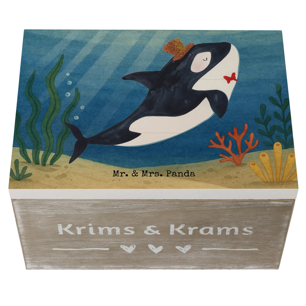 Holzkiste Orca Zylinder Design Schatulle, Holzkiste, XXL, Truhe, Dekokiste, Erinnerungsbox, Geschenkbox, Erinnerungskiste, Schatzkiste, Geschenkdose, Aufbewahrungsbox, Kiste, Meerestiere, Meer, Urlaub, Geburtstag, Konfetti, Glitzer, Fete, Fest, Feier, Orca, Narwal, Glückwunsch, Glitter