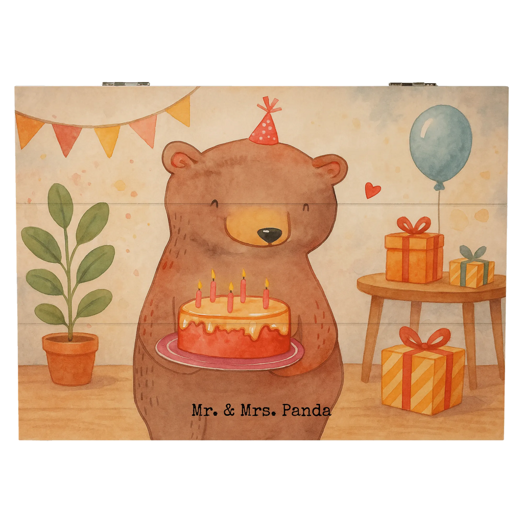 Skrzynia drewniana urodziny Misiowy tort Design Erinnerungsbox, Kiste, Aufbewahrungsbox, Holzkiste, XXL, Geschenkbox, Schatzkiste, Truhe, Schatulle, Dekokiste, Geschenkdose, Erinnerungskiste, Geburtstag, Geburtstagsgeschenk, Geschenk, für, Mitbringsel, Feier, Party, zum