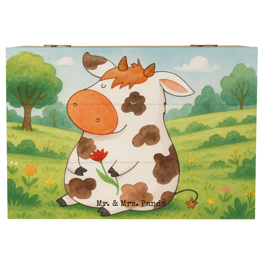 Holzkiste Kuh Design Geschenkbox, Aufbewahrungsbox, Erinnerungskiste, Dekokiste, XXL, Kiste, Erinnerungsbox, Geschenkdose, Truhe, Holzkiste, Schatzkiste, Schatulle, Bauernhof, Hoftiere, Landwirt, Landwirtin, Hof, Motivtion, Träume, Milchkuh, Milch, Magie, Flausen, Kuh, Kühe, Spruch